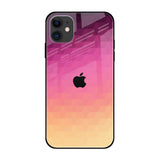 Geometric Pink Diamond iPhone 12 Glass Back Cover Online
