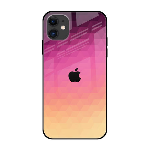 Geometric Pink Diamond iPhone 12 Glass Back Cover Online