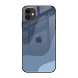 Navy Blue Ombre iPhone 12 Glass Back Cover Online