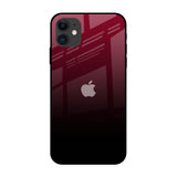 Wine Red iPhone 12 Glass Back Cover Online