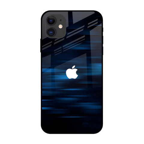 Blue Rough Abstract iPhone 12 Glass Back Cover Online