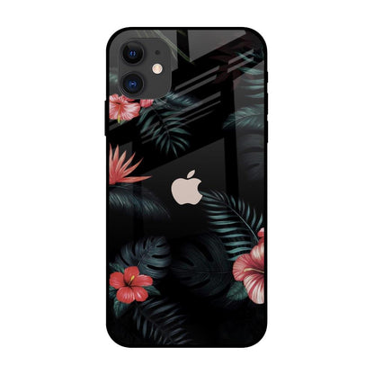Tropical Art Flower iPhone 12 Glass Back Cover Online