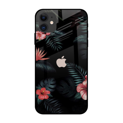 Tropical Art Flower iPhone 12 Glass Back Cover Online