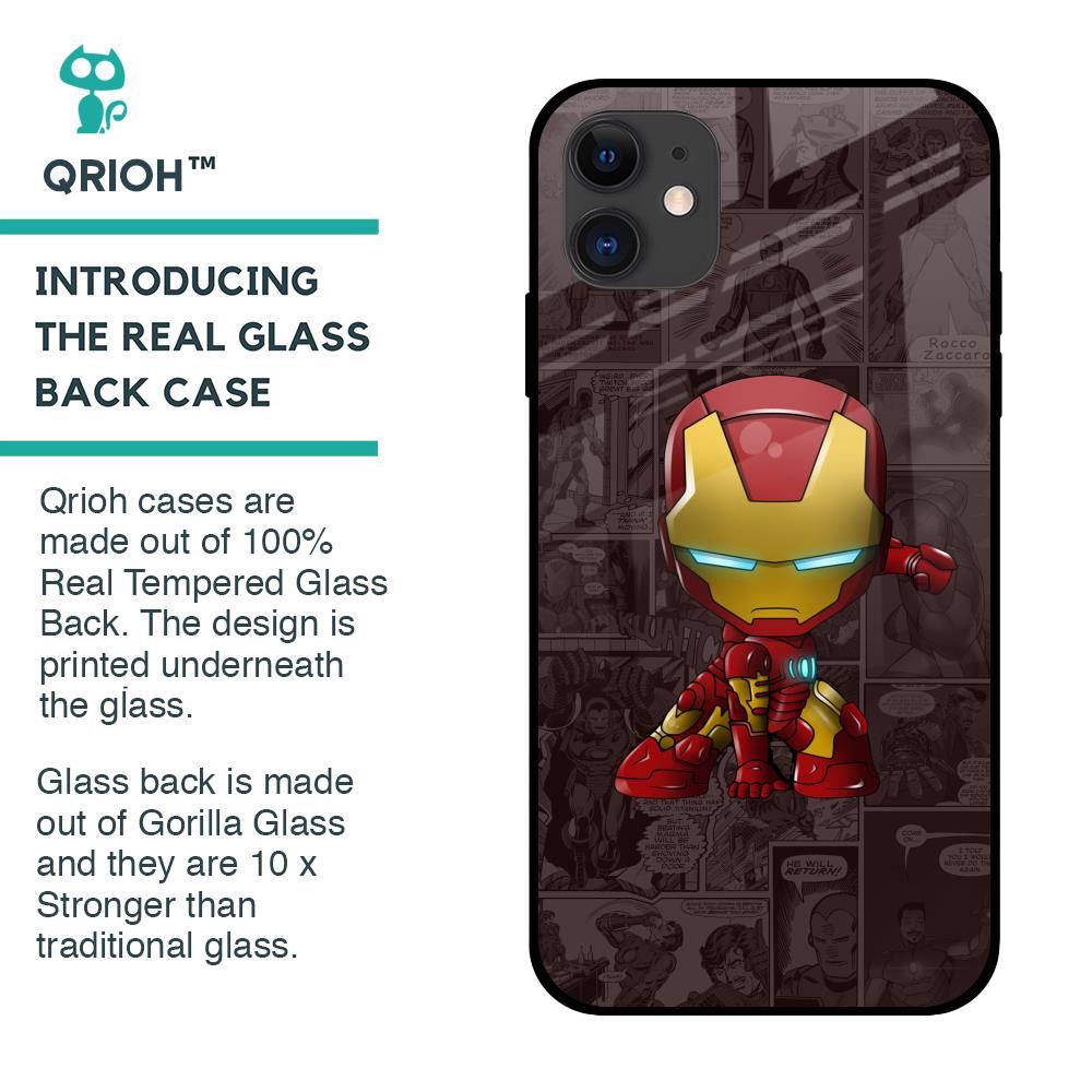 Angry Baby Super Hero Glass Case for iPhone 12