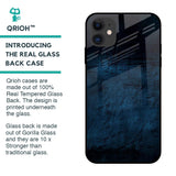 Dark Blue Grunge Glass Case for iPhone 12