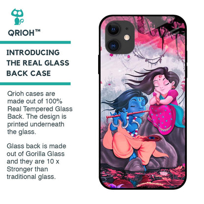 Radha Krishna Art Glass Case for iPhone 12