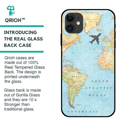 Travel Map Glass Case for iPhone 12