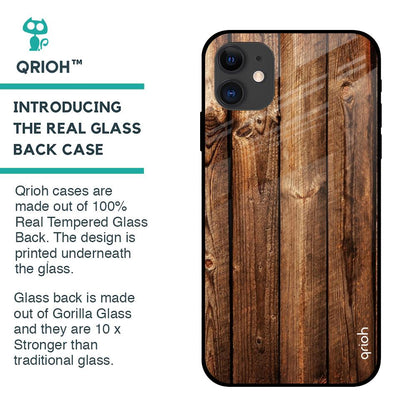 Timber Printed Glass case for iPhone 12
