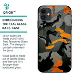 Camouflage Orange Glass Case For iPhone 12