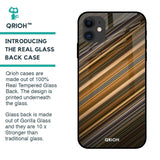 Diagonal Slash Pattern Glass Case for iPhone 12