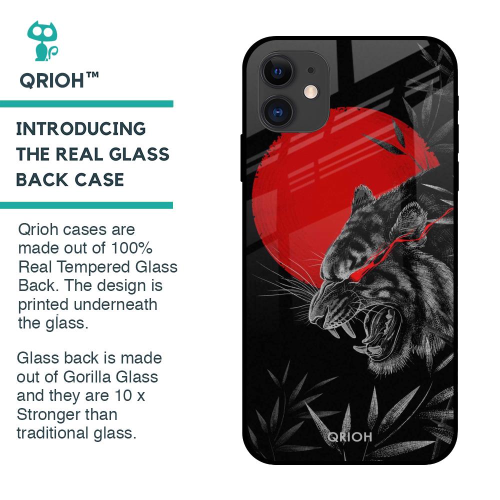 Red Moon Tiger Glass Case for iPhone 12