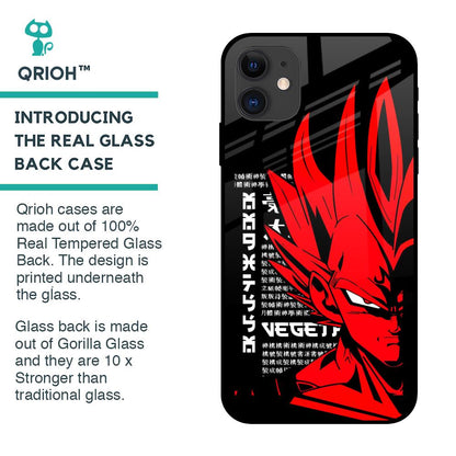 Red Vegeta Glass Case for iPhone 12