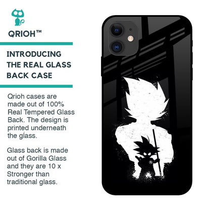Monochrome Goku Glass Case for iPhone 12