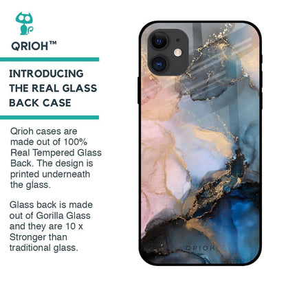 Marble Ink Abstract Glass Case for iPhone 12