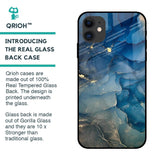Blue Cool Marble Glass Case for iPhone 12