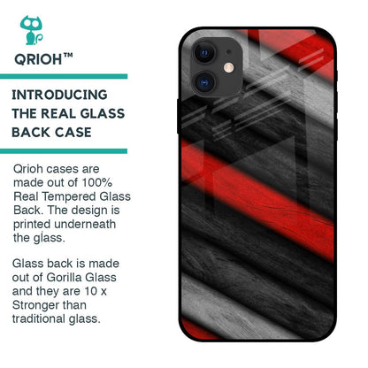 Soft Wooden Texture Glass Case for iPhone 12