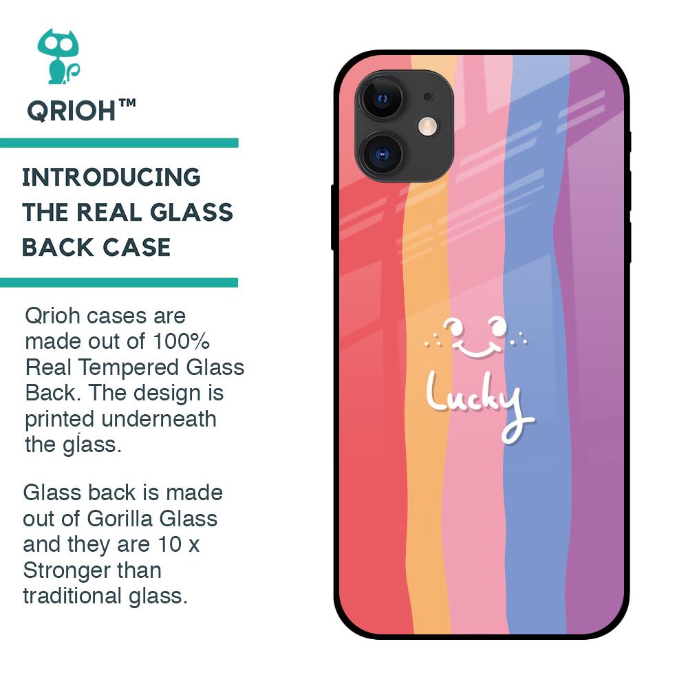 Lucky Abstract Glass Case for iPhone 12