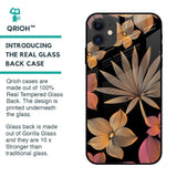 Lines Pattern Flowers Glass Case for iPhone 12