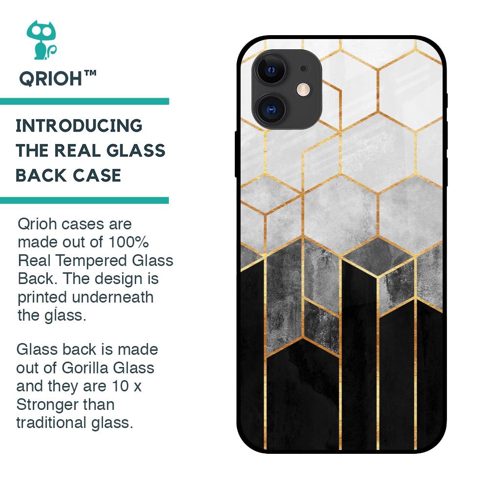 Tricolor Pattern Glass Case for iPhone 12