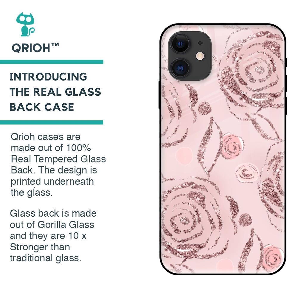 Shimmer Roses Glass case for iPhone 12