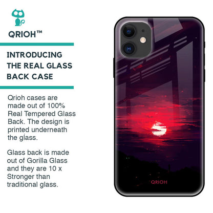 Morning Red Sky Glass Case For iPhone 12