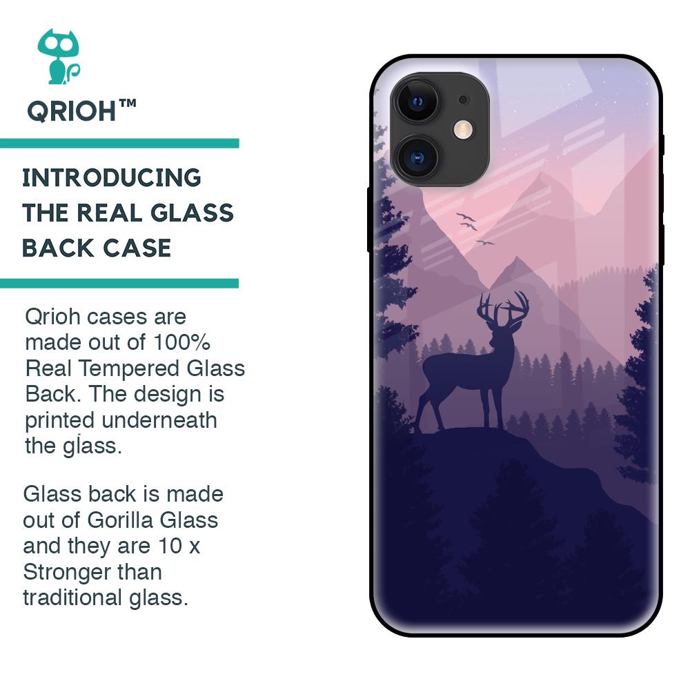 Deer In Night Glass Case For iPhone 12
