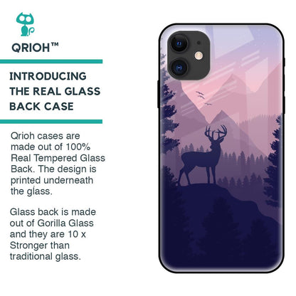 Deer In Night Glass Case For iPhone 12
