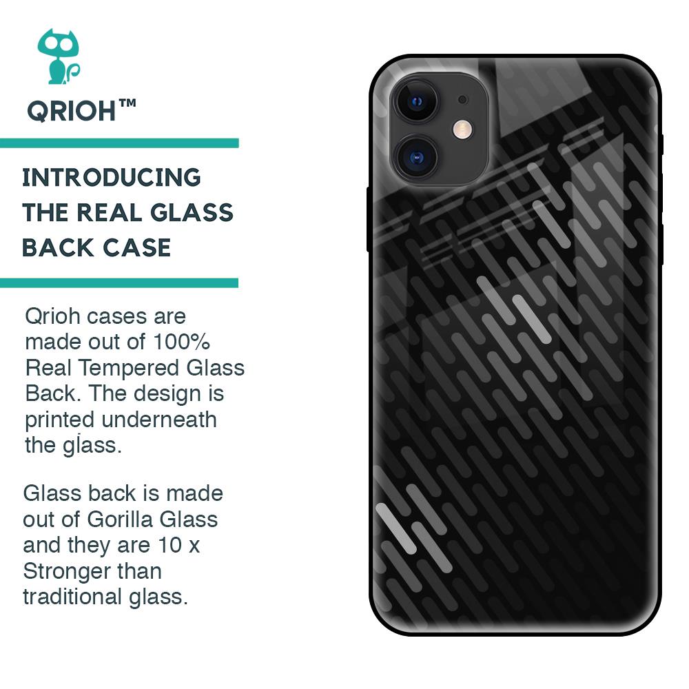 Dark Abstract Pattern Glass Case For iPhone 12