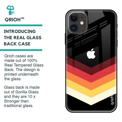 Abstract Arrow Pattern Glass Case For iPhone 12