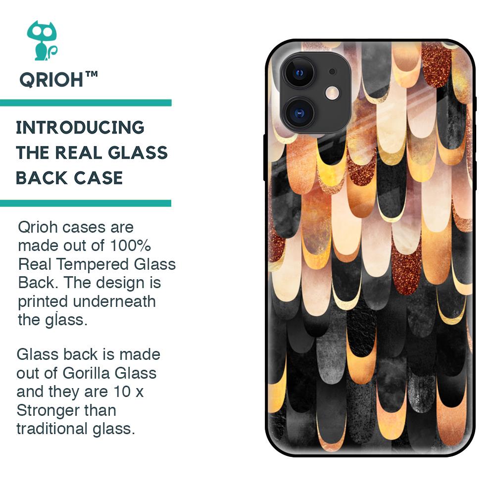 Bronze Abstract Glass Case for iPhone 12