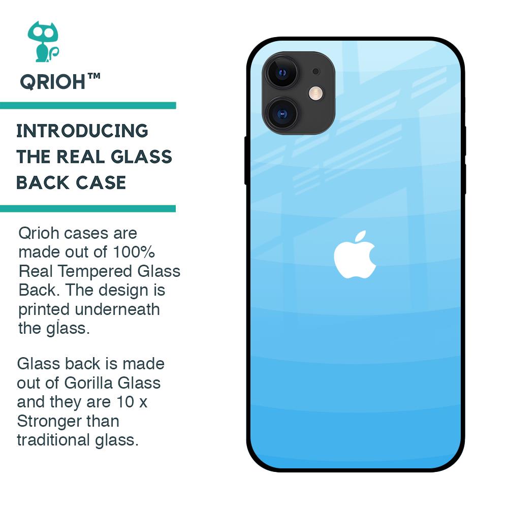 Wavy Blue Pattern Glass Case for iPhone 12