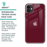 Classic Burgundy Glass Case for iPhone 12