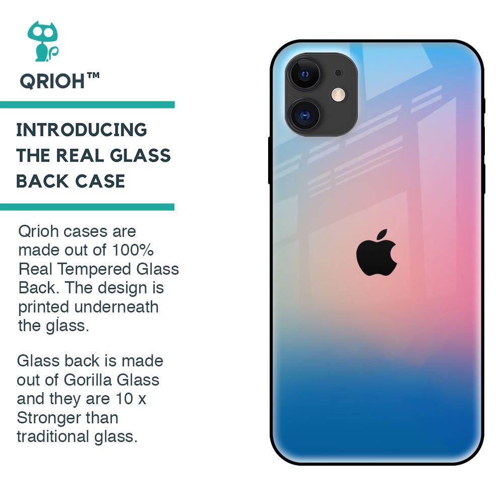 Blue & Pink Ombre Glass case for iPhone 12