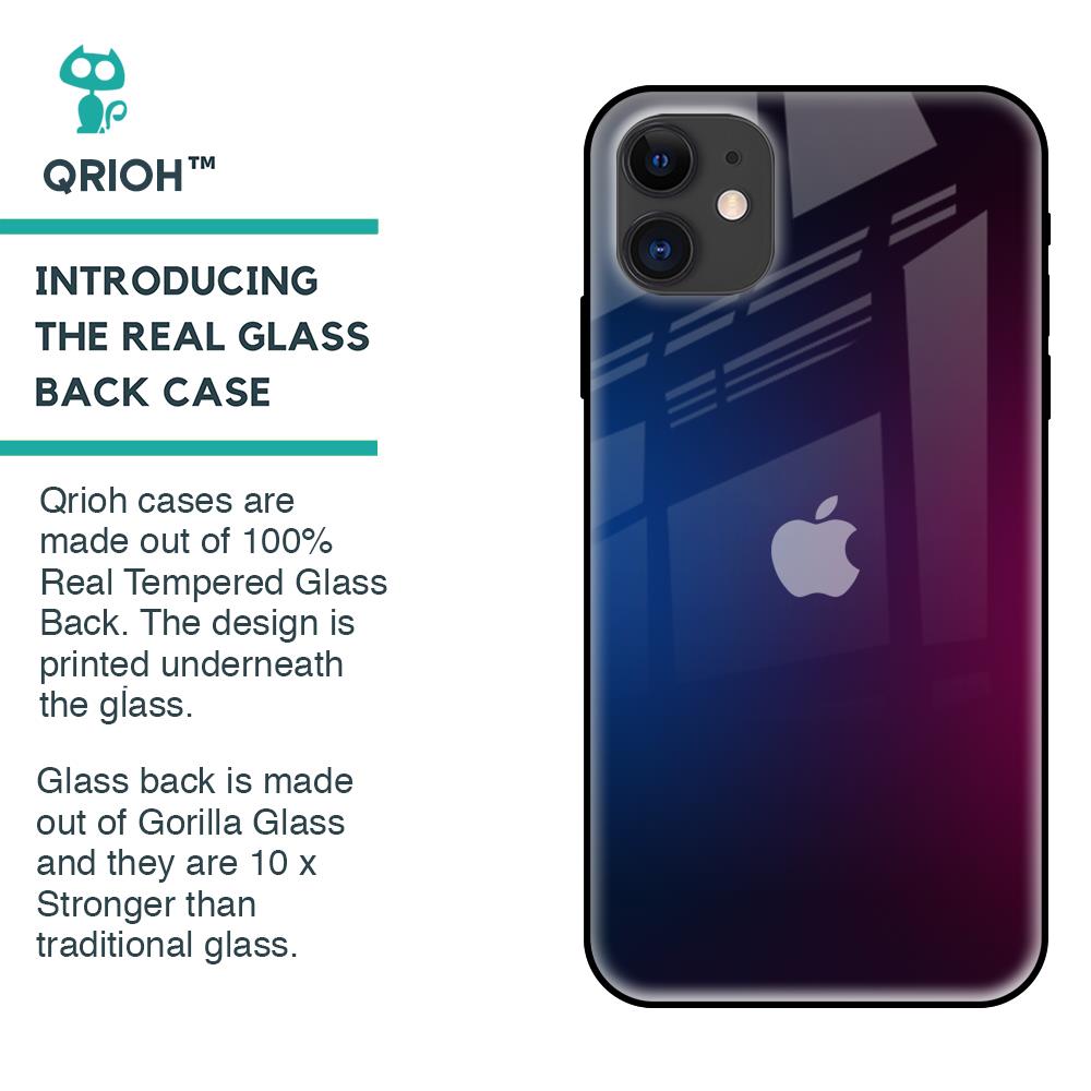 Mix Gradient Shade Glass Case For iPhone 12