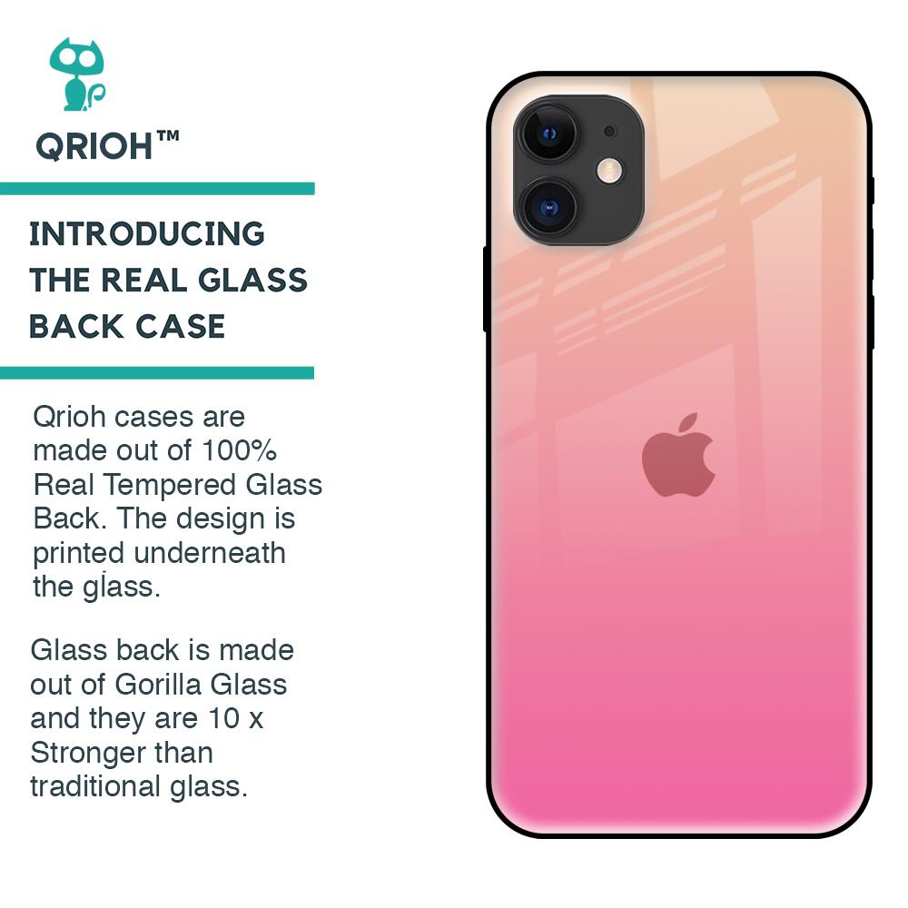 Pastel Pink Gradient Glass Case For iPhone 12