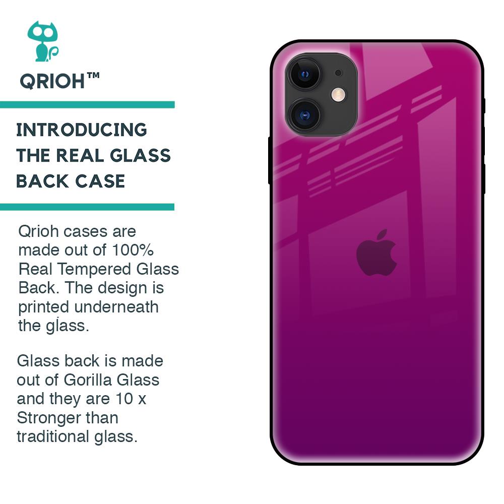 Magenta Gradient Glass Case For iPhone 12