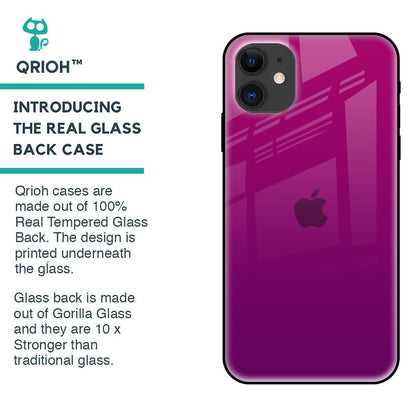 Magenta Gradient Glass Case For iPhone 12