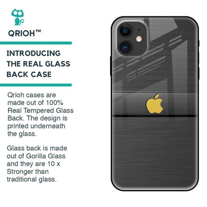 Grey Metallic Glass Case For iPhone 12