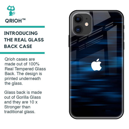 Blue Rough Abstract Glass Case for iPhone 12