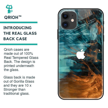 Golden Splash Glass Case for iPhone 12