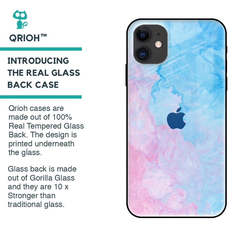 Mixed Watercolor Glass Case for iPhone 12