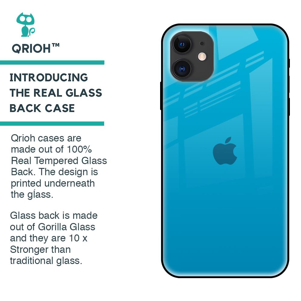 Blue Aqua Glass Case for iPhone 12
