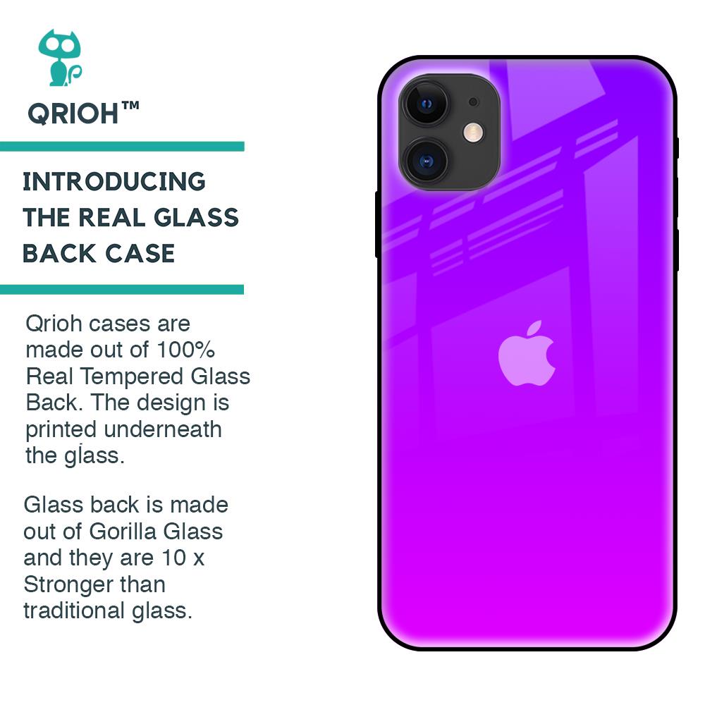 Purple Pink Glass Case for iPhone 12