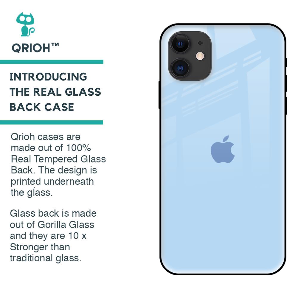 Pastel Sky Blue Glass Case for iPhone 12
