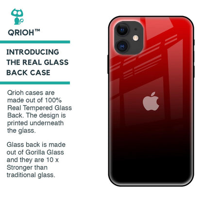 Maroon Faded Glass Case for iPhone 12