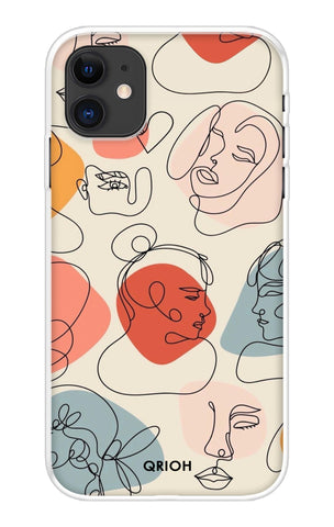 Abstract Faces iPhone 12 Back Cover