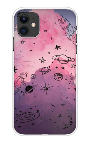 Space Doodles Art iPhone 12 Back Cover