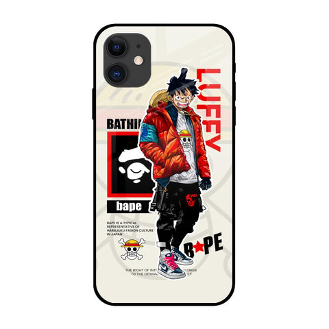 Bape Luffy iPhone 12 mini Glass Back Cover Online