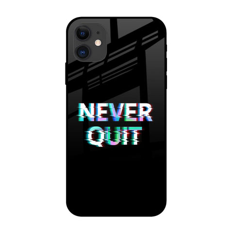 Never Quit iPhone 12 mini Glass Back Cover Online