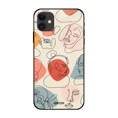 Abstract Faces Apple iPhone 12 Mini Glass Cases & Covers Online
